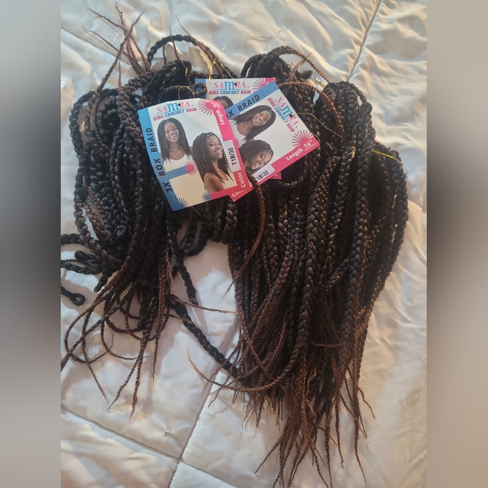 Kids crochet hair 14inch box braid